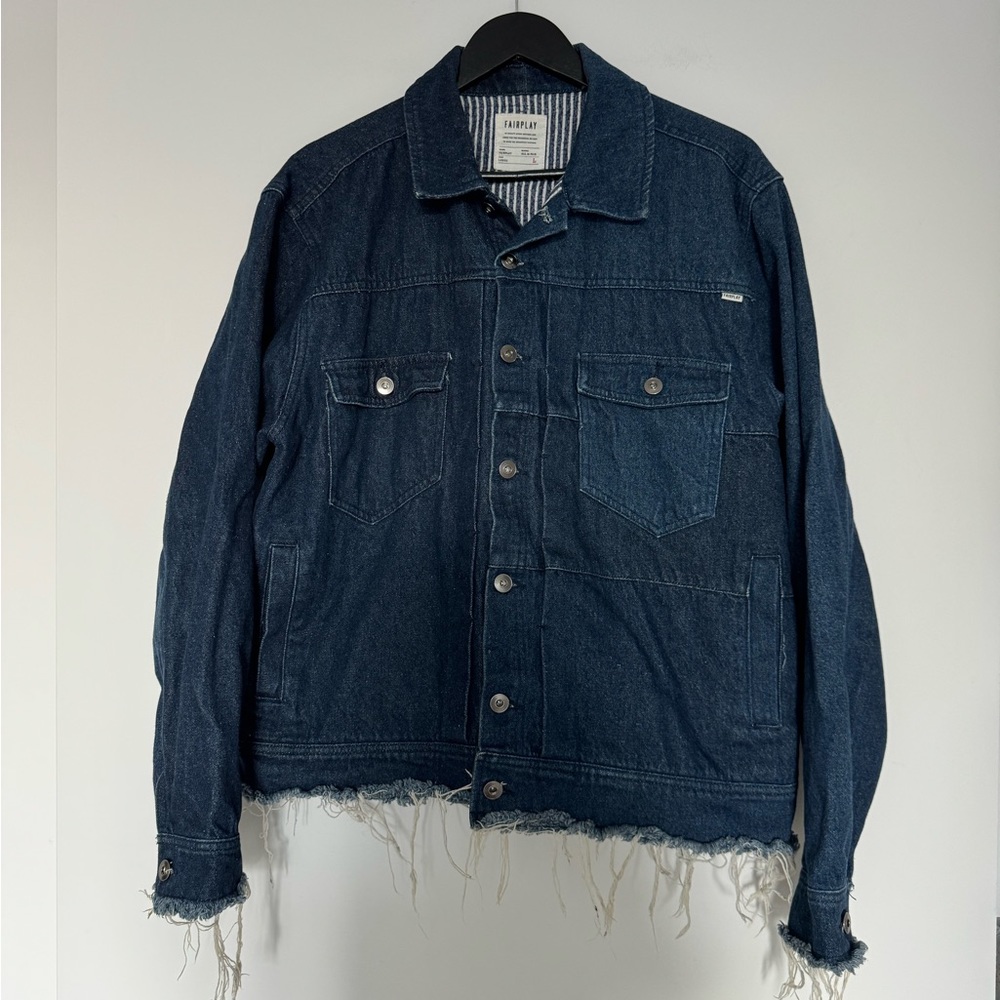 FairPlay Denim Jacket with Frayed Hems